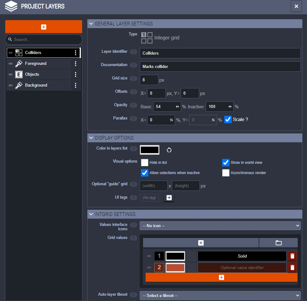 solid layer configuration